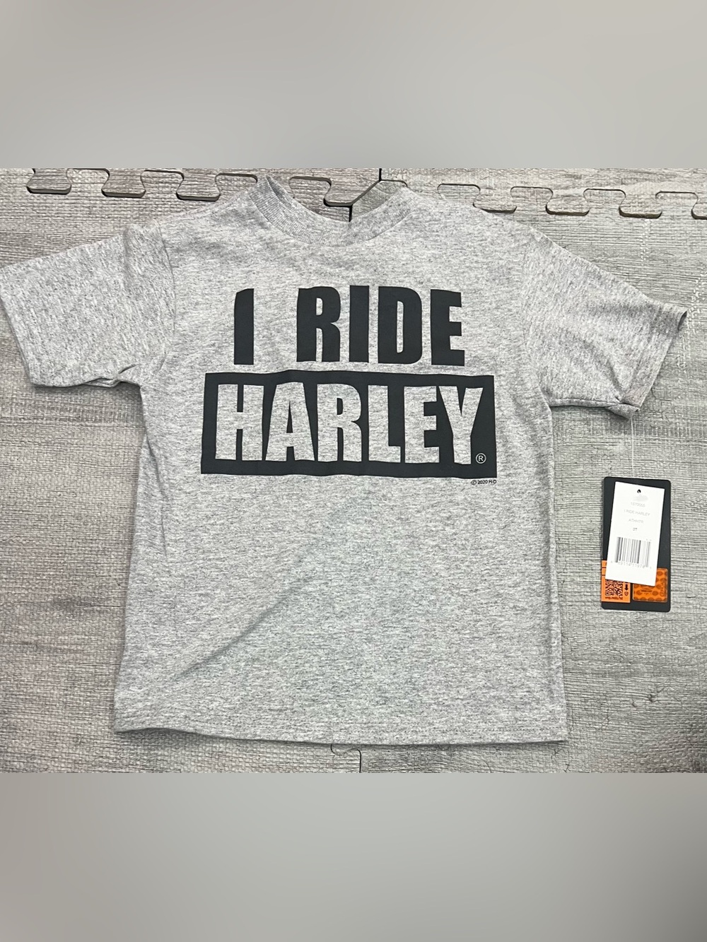 Harley-Davidson Toddler T-Shirt 3T Gray "I Ride Harley" Graphic